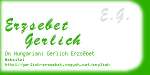 erzsebet gerlich business card